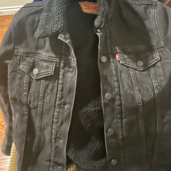 Levi Black Original Sherpa Trucker Jacket - Picture 2 of 3